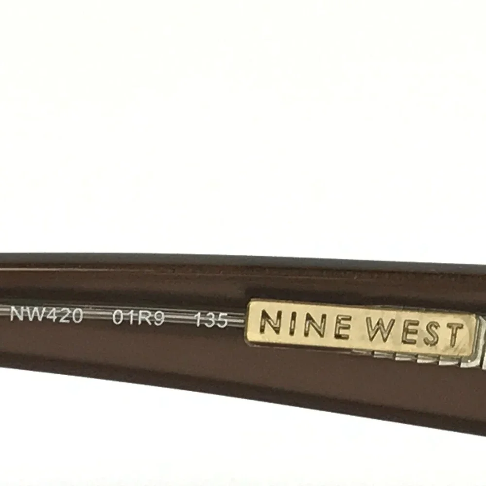 Nine West Eyeglasses Frames NW420 01R9 Brown Rectangular Full Rim 51-16-135